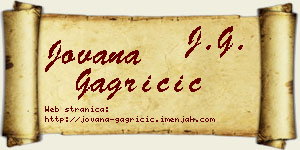Jovana Gagričić vizit kartica